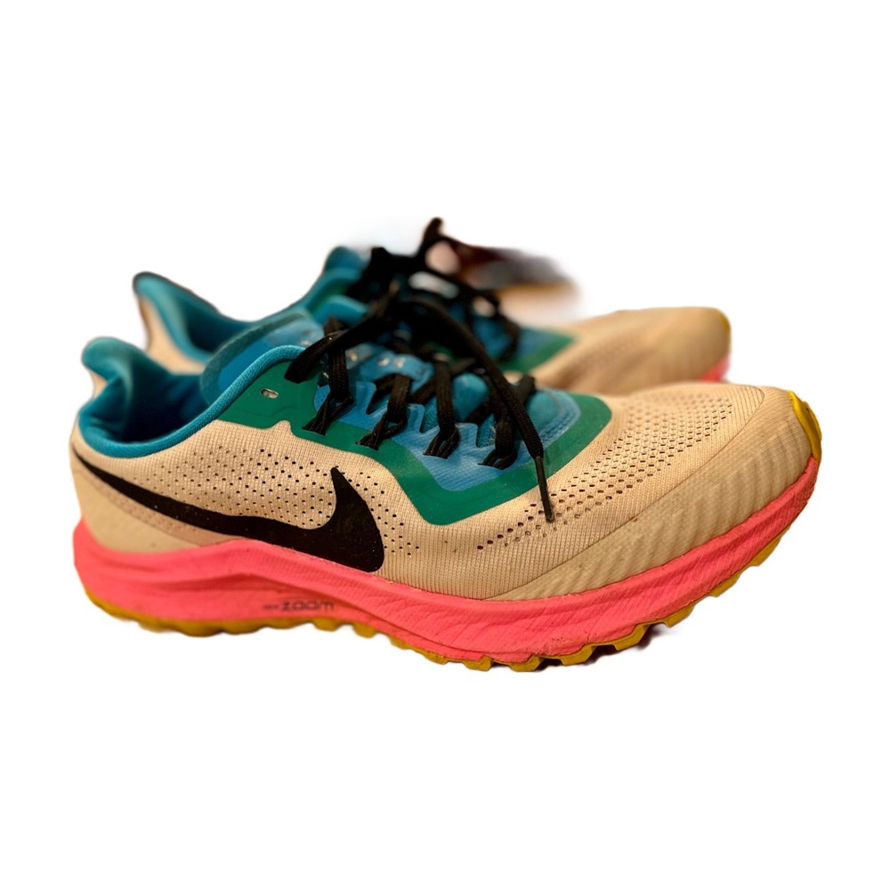White Blue Pink Yellow Nike Pegasus 3 Trail Runners Sneaker Shoes Womens 9